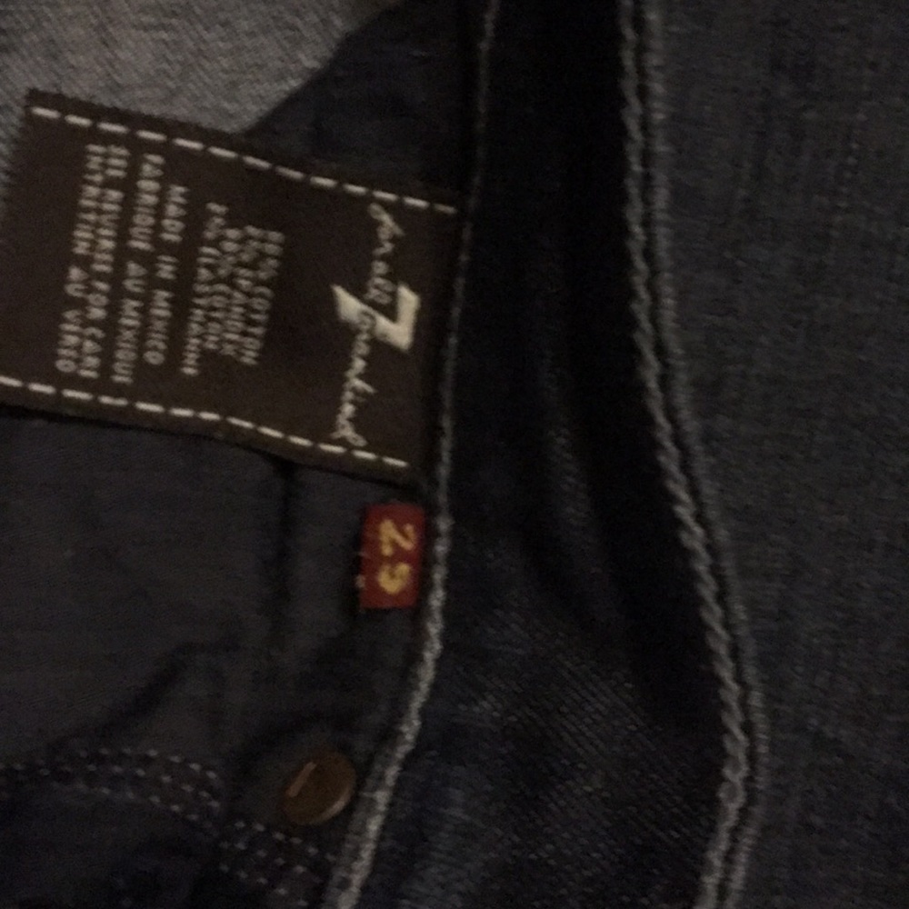 7 For All Mankind Roxanne sz 25 Skinny Ripped Knee - Picture 3 of 6